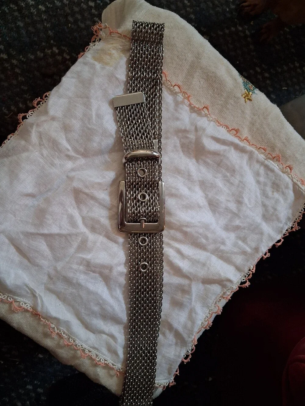 Silver Mesh Chain Belt - Women's Accessory